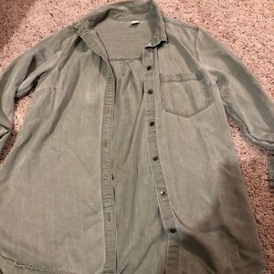 Old navy olive green Tencel shirt